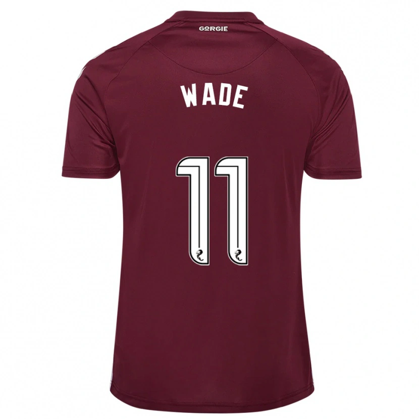 Danxen Kinderen Lauren Wade #11 Bordeauxrood Wit Thuisshirt Thuistenue 2025/26 T-Shirt