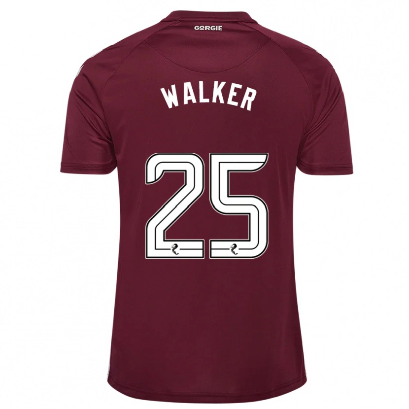 Danxen Kinderen Liam Walker #25 Bordeauxrood Wit Thuisshirt Thuistenue 2025/26 T-Shirt