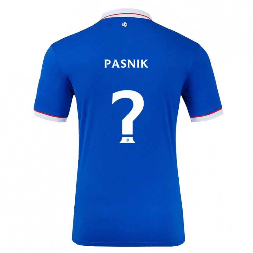 Danxen Kinderen Tyler Pasnik #0 Blauw Wit Thuisshirt Thuistenue 2025/26 T-Shirt