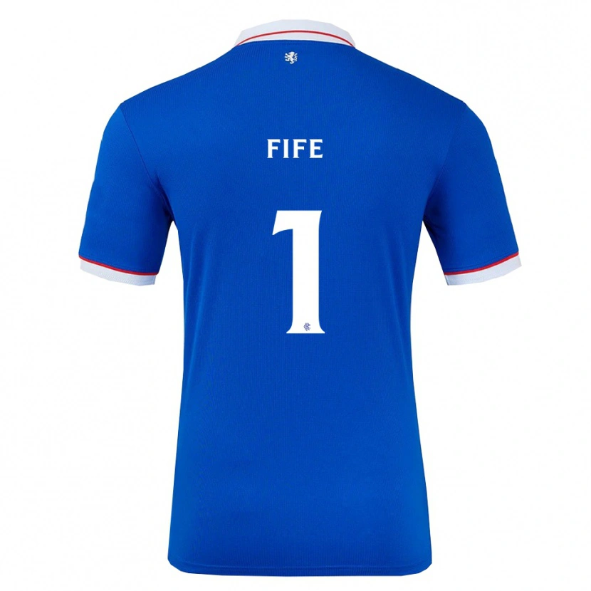 Danxen Kinderen Jenna Fife #1 Blauw Wit Thuisshirt Thuistenue 2025/26 T-Shirt