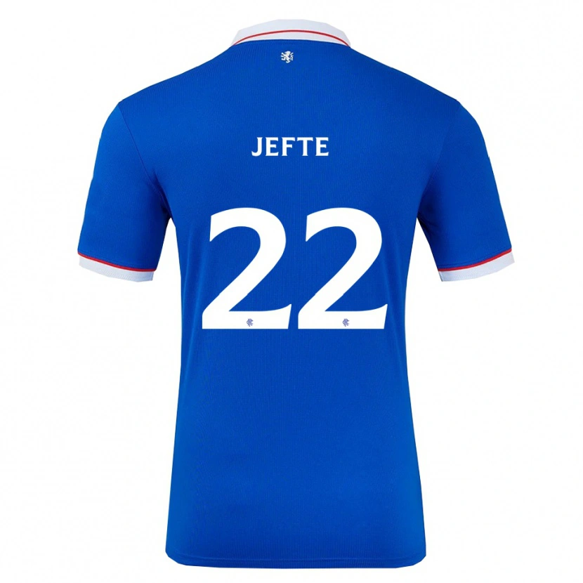 Danxen Kinderen Jefté #22 Blauw Wit Thuisshirt Thuistenue 2025/26 T-Shirt