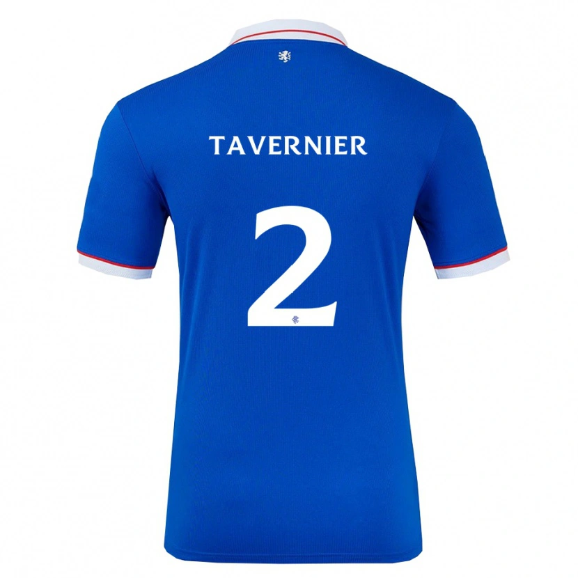 Danxen Kinderen James Tavernier #2 Blauw Wit Thuisshirt Thuistenue 2025/26 T-Shirt