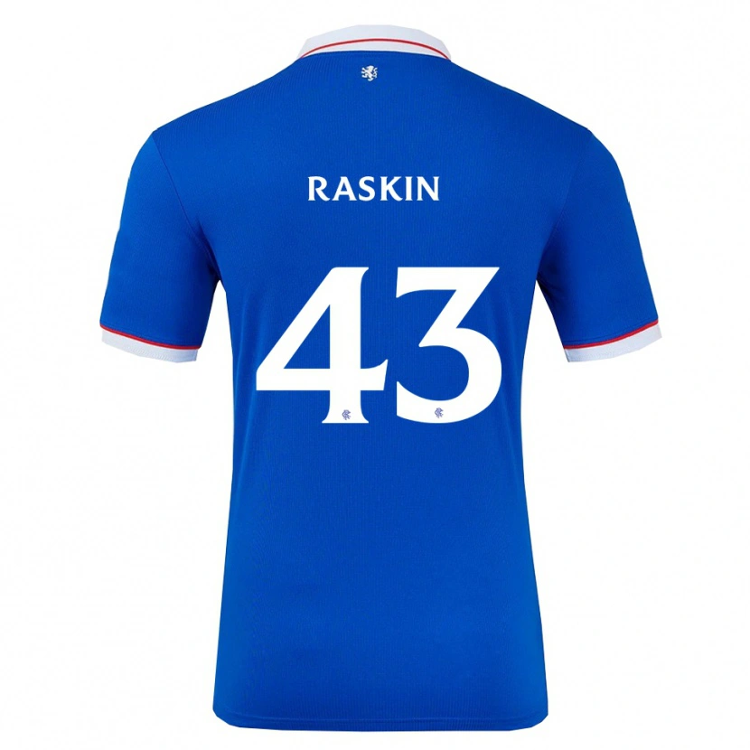 Danxen Kinderen Nicolas Raskin #43 Blauw Wit Thuisshirt Thuistenue 2025/26 T-Shirt