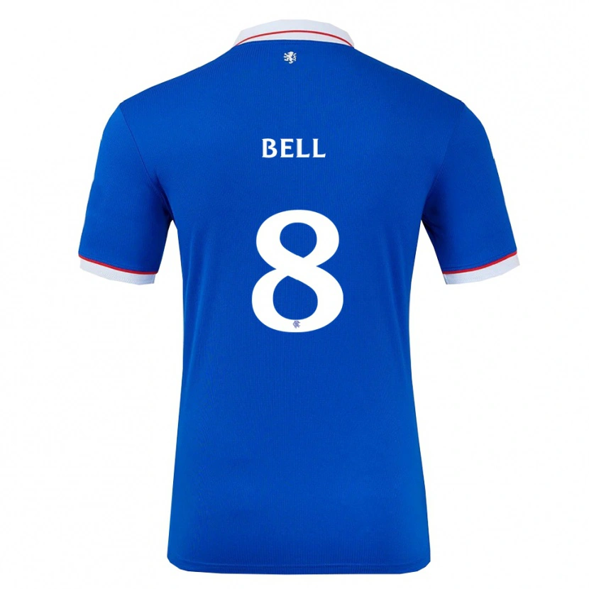 Danxen Kinderen Cameron Bell #8 Blauw Wit Thuisshirt Thuistenue 2025/26 T-Shirt