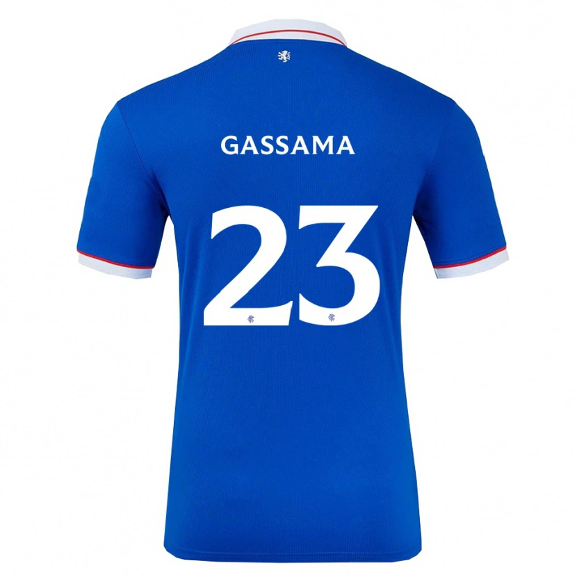 Danxen Kinderen Djeidi Gassama #23 Blauw Wit Thuisshirt Thuistenue 2025/26 T-Shirt