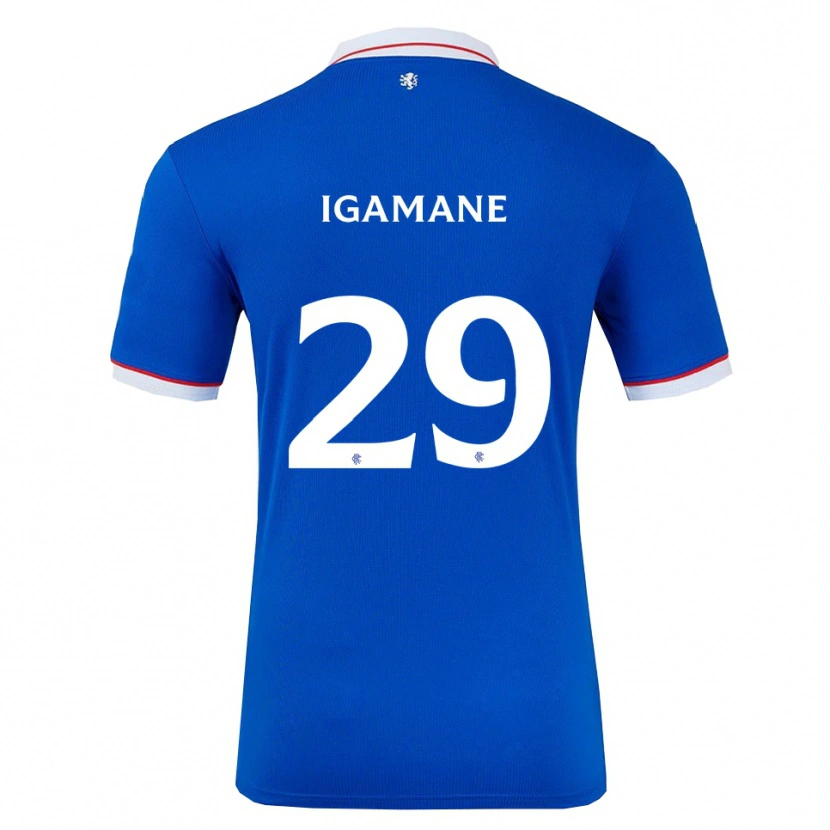 Danxen Kinderen Hamza Igamane #29 Blauw Wit Thuisshirt Thuistenue 2025/26 T-Shirt