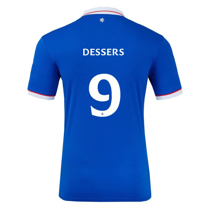 Danxen Kinderen Cyriel Dessers #9 Blauw Wit Thuisshirt Thuistenue 2025/26 T-Shirt