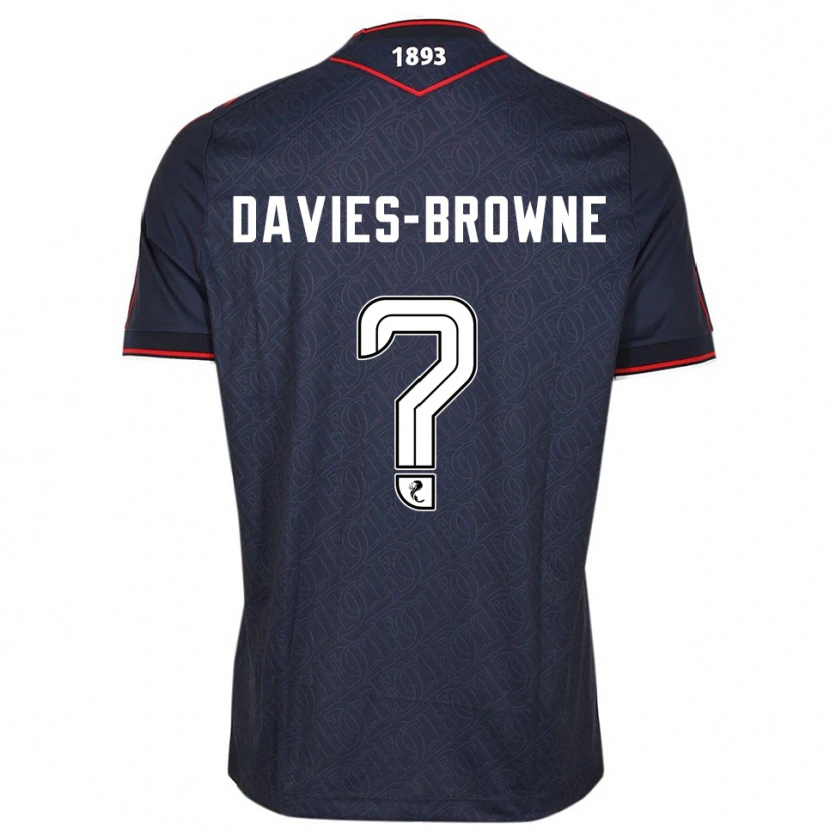 Danxen Kinderen Tobias Davies-Browne #0 Marine Wit Thuisshirt Thuistenue 2025/26 T-Shirt