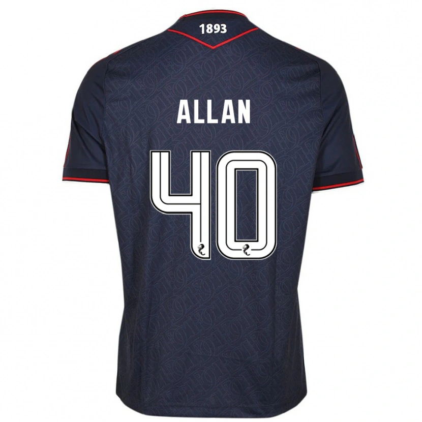 Danxen Kinderen Finlay Allan #40 Marine Wit Thuisshirt Thuistenue 2025/26 T-Shirt