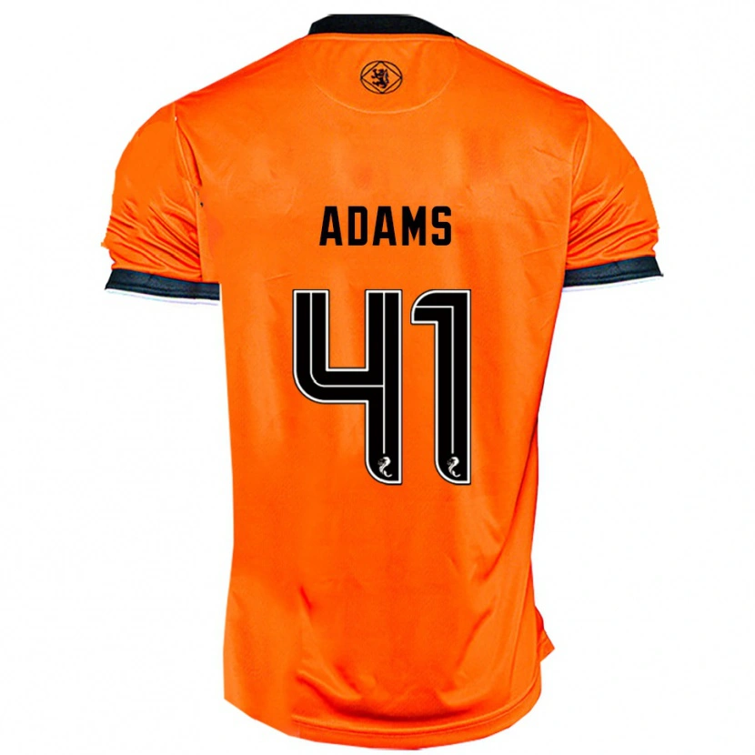 Danxen Kinderen Ruairidh Adams #41 Oranje Zwart Thuisshirt Thuistenue 2025/26 T-Shirt