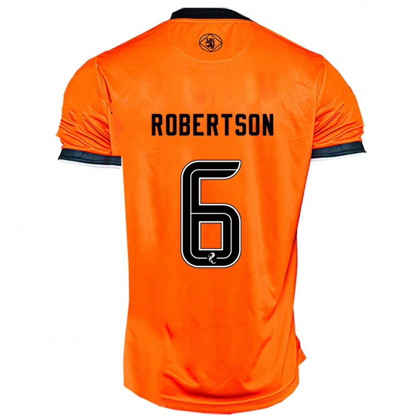 Danxen Kinderen Ashley Robertson #6 Oranje Zwart Thuisshirt Thuistenue 2025/26 T-Shirt