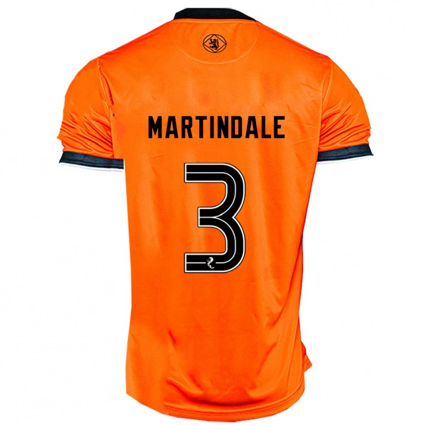 Danxen Kinderen Amilie Martindale #3 Oranje Zwart Thuisshirt Thuistenue 2025/26 T-Shirt