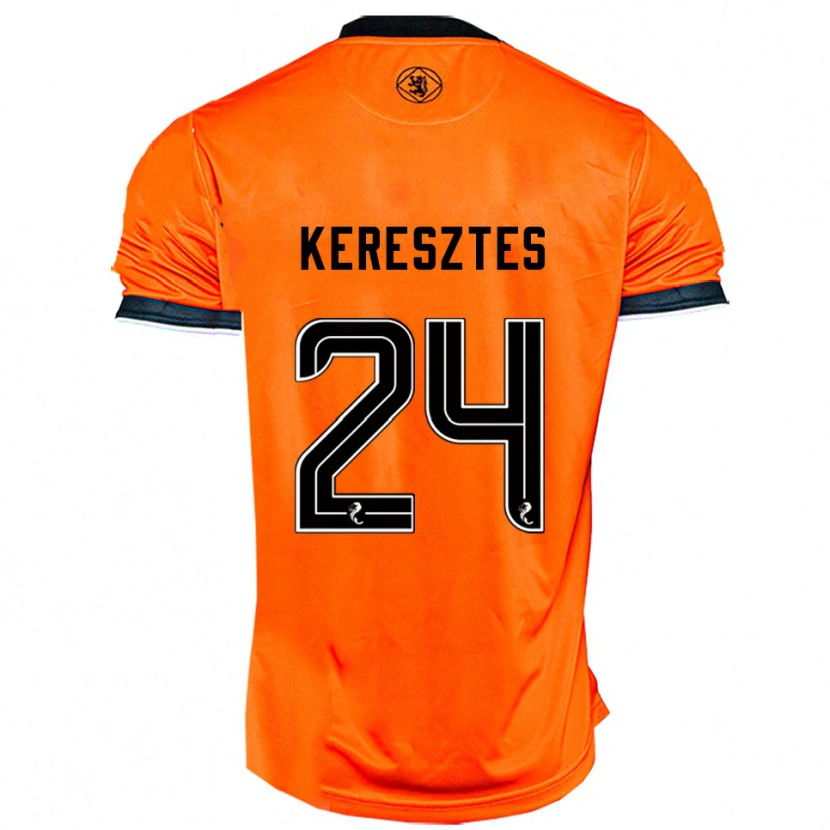 Danxen Kinderen Krisztián Keresztes #24 Oranje Zwart Thuisshirt Thuistenue 2025/26 T-Shirt