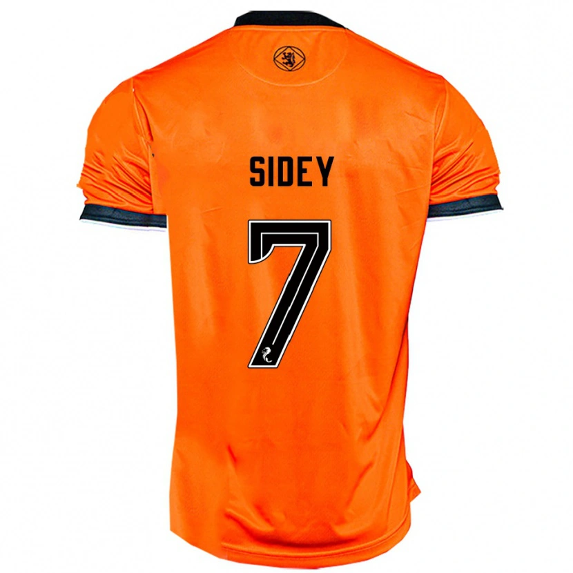 Danxen Kinderen Leah Sidey #7 Oranje Zwart Thuisshirt Thuistenue 2025/26 T-Shirt
