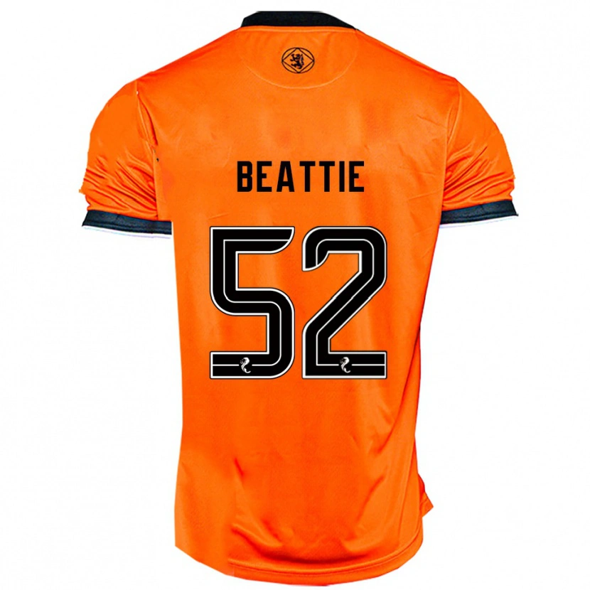 Danxen Kinderen Calvin Beattie #52 Oranje Zwart Thuisshirt Thuistenue 2025/26 T-Shirt