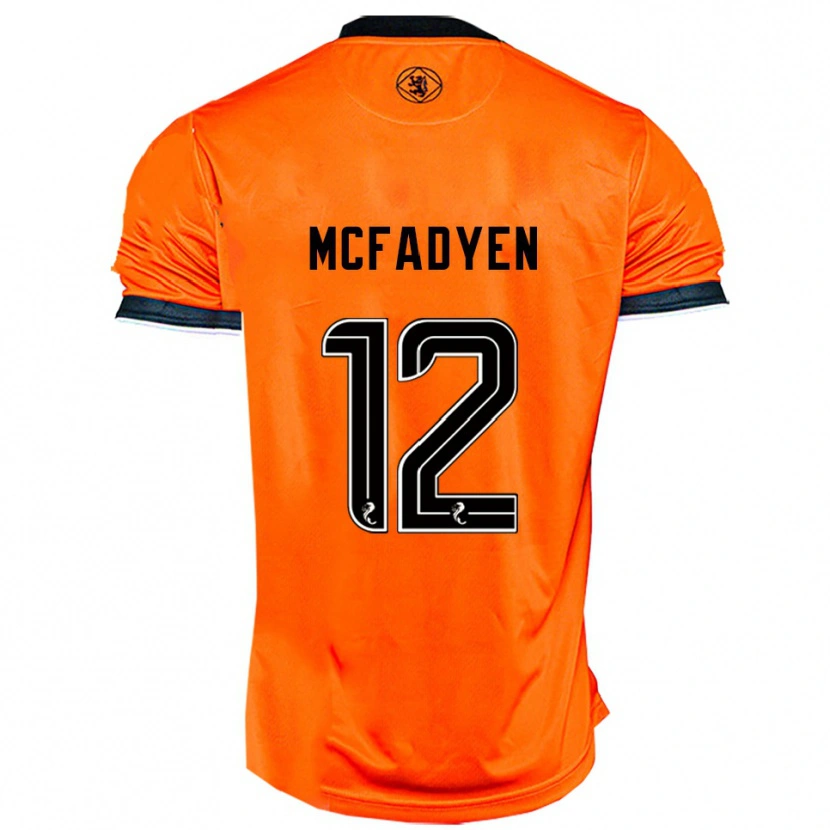 Danxen Kinderen Stacey Mcfadyen #12 Oranje Zwart Thuisshirt Thuistenue 2025/26 T-Shirt