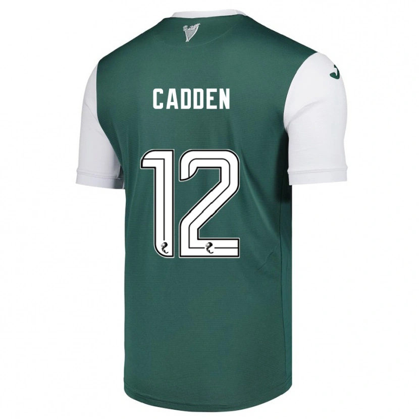 Danxen Kinderen Chris Cadden #12 Groen Wit Thuisshirt Thuistenue 2025/26 T-Shirt