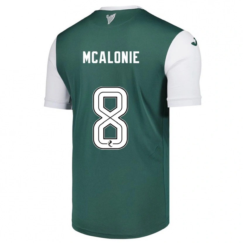 Danxen Kinderen Michaela Mcalonie #8 Groen Wit Thuisshirt Thuistenue 2025/26 T-Shirt