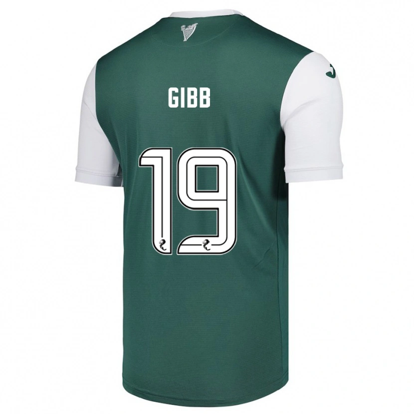 Danxen Kinderen Caley Gibb #19 Groen Wit Thuisshirt Thuistenue 2025/26 T-Shirt