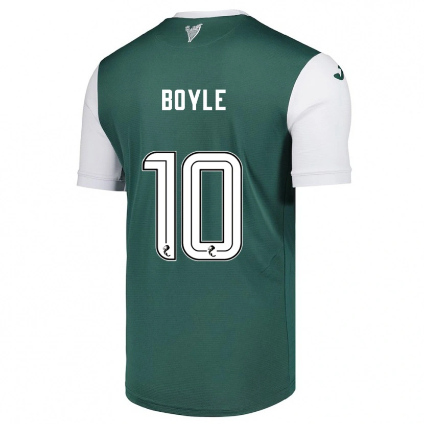 Danxen Kinderen Martin Boyle #10 Groen Wit Thuisshirt Thuistenue 2025/26 T-Shirt