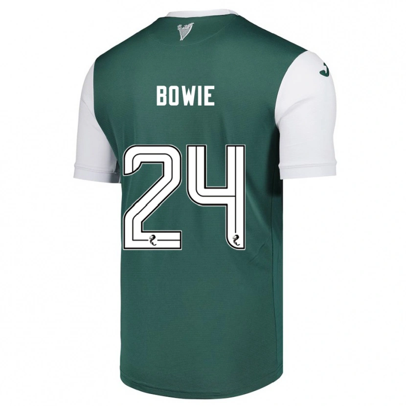 Danxen Kinderen Tegan Bowie #24 Groen Wit Thuisshirt Thuistenue 2025/26 T-Shirt