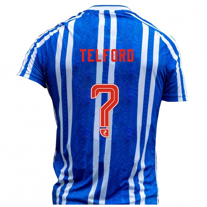Danxen Kinderen Nicole Telford #0 Blauw Wit Thuisshirt Thuistenue 2025/26 T-Shirt