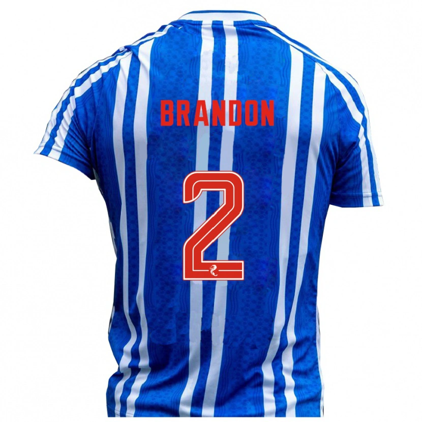 Danxen Kinderen Jamie Brandon #2 Blauw Wit Thuisshirt Thuistenue 2025/26 T-Shirt