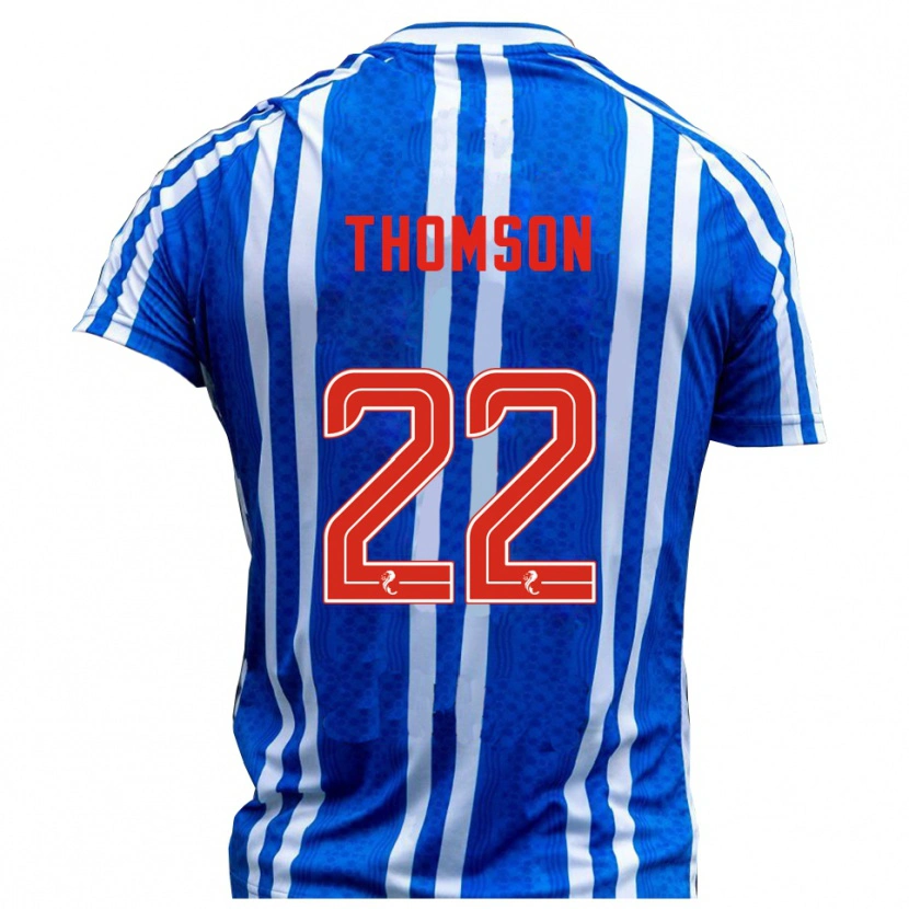 Danxen Kinderen Jack Thomson #22 Blauw Wit Thuisshirt Thuistenue 2025/26 T-Shirt