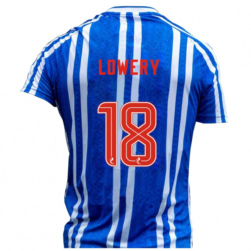 Danxen Kinderen Tom Lowery #18 Blauw Wit Thuisshirt Thuistenue 2025/26 T-Shirt