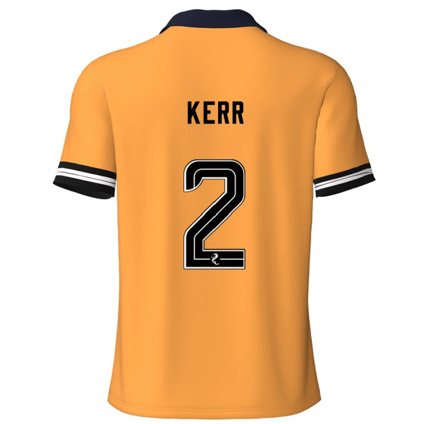 Danxen Kinderen Cammy Kerr #2 Geel Zwart Thuisshirt Thuistenue 2025/26 T-Shirt