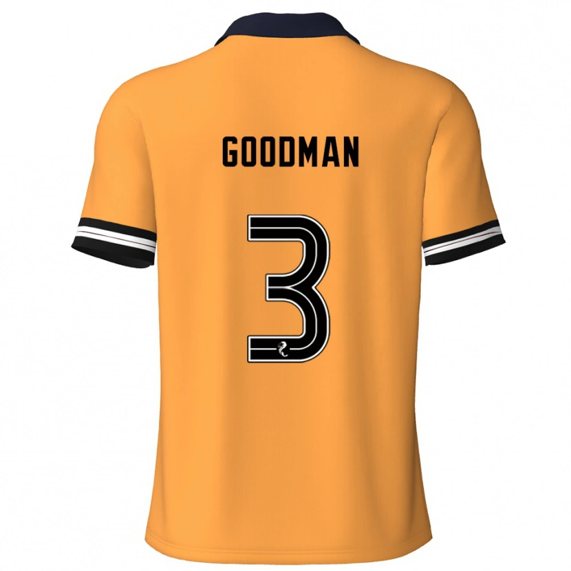 Danxen Kinderen Mya Goodman #3 Geel Zwart Thuisshirt Thuistenue 2025/26 T-Shirt
