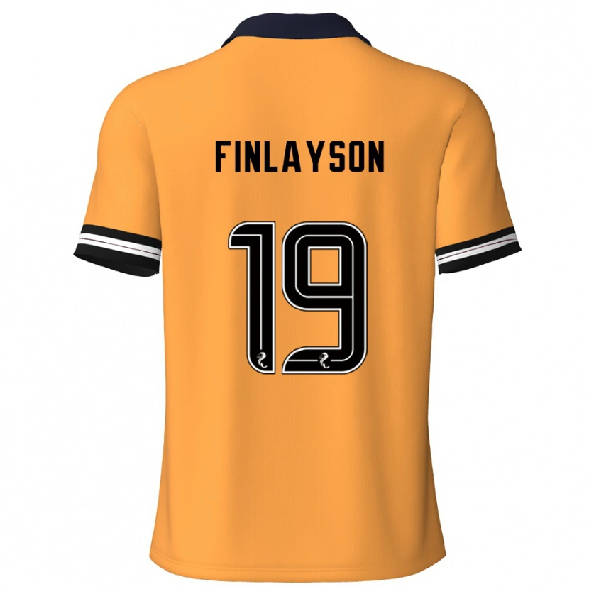 Danxen Kinderen Danny Finlayson #19 Geel Zwart Thuisshirt Thuistenue 2025/26 T-Shirt