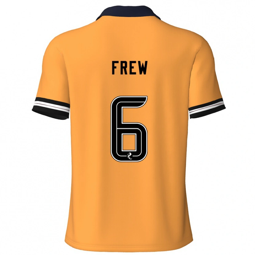Danxen Kinderen Natasha Frew #6 Geel Zwart Thuisshirt Thuistenue 2025/26 T-Shirt