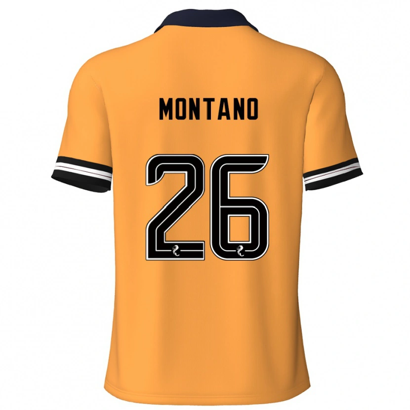 Danxen Kinderen Cristian Montano #26 Geel Zwart Thuisshirt Thuistenue 2025/26 T-Shirt
