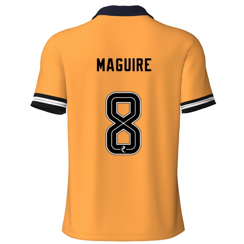 Danxen Kinderen Ciaran Maguire #8 Geel Zwart Thuisshirt Thuistenue 2025/26 T-Shirt