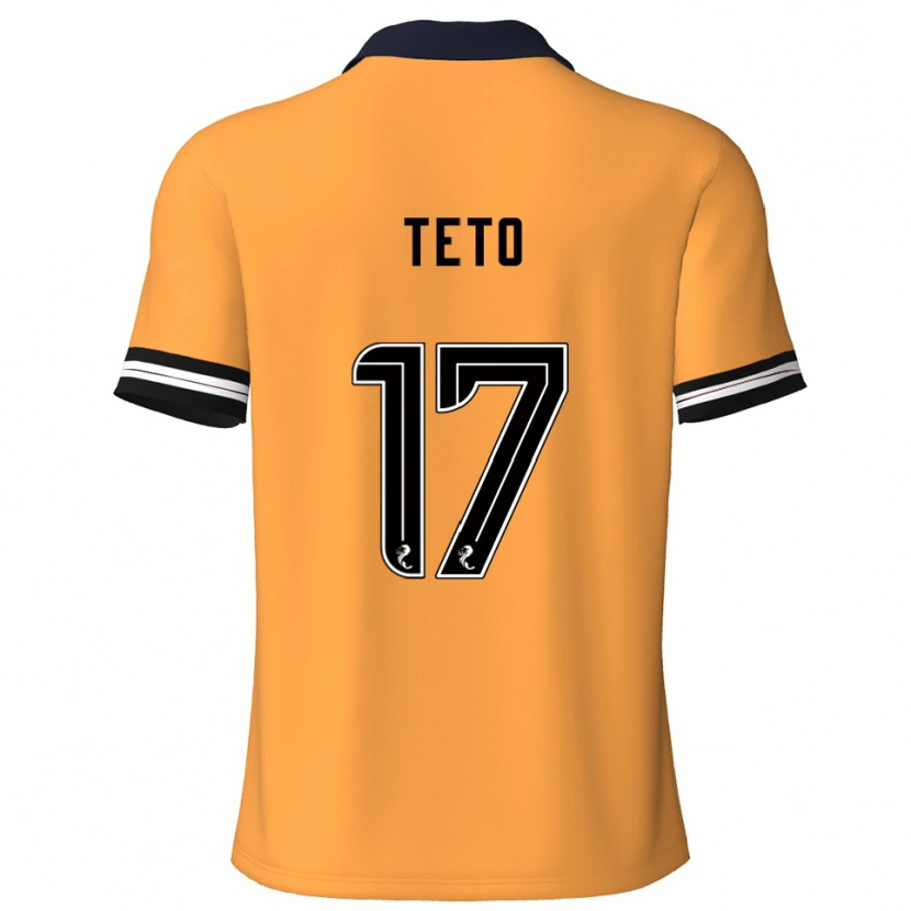Danxen Kinderen Aphelele Teto #17 Geel Zwart Thuisshirt Thuistenue 2025/26 T-Shirt