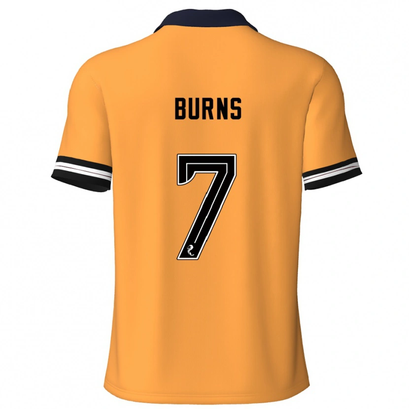 Danxen Kinderen Erin Burns #7 Geel Zwart Thuisshirt Thuistenue 2025/26 T-Shirt