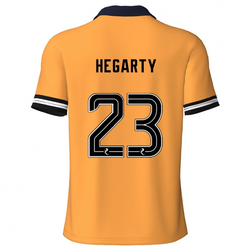 Danxen Kinderen Nina Hegarty #23 Geel Zwart Thuisshirt Thuistenue 2025/26 T-Shirt
