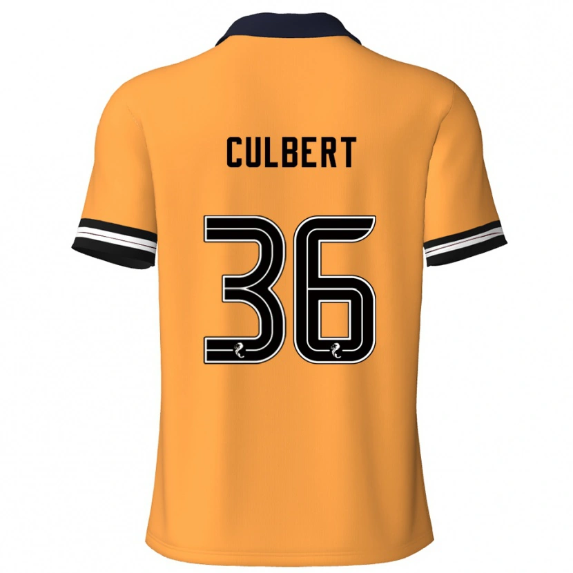 Danxen Kinderen Sam Culbert #36 Geel Zwart Thuisshirt Thuistenue 2025/26 T-Shirt