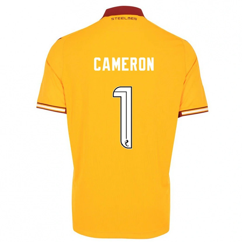 Danxen Kinderen Rebecca Cameron #1 Geel Bordeauxrood Thuisshirt Thuistenue 2025/26 T-Shirt