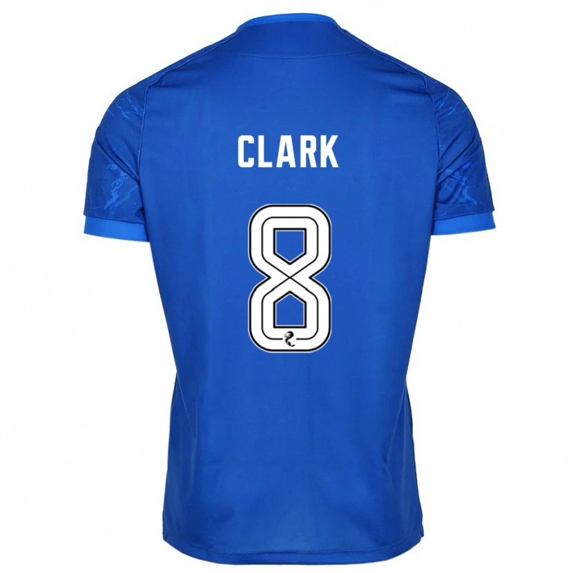 Danxen Kinderen Hannah Clark #8 Blauw Wit Thuisshirt Thuistenue 2025/26 T-Shirt