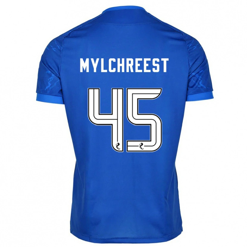 Danxen Kinderen Jackson Mylchreest #45 Blauw Wit Thuisshirt Thuistenue 2025/26 T-Shirt