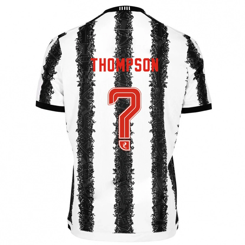 Danxen Kinderen Struan Thompson #0 Wit Zwart Thuisshirt Thuistenue 2025/26 T-Shirt