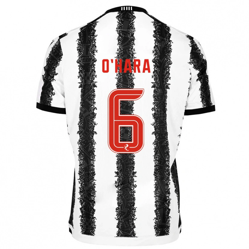 Danxen Kinderen Mark O'hara #6 Wit Zwart Thuisshirt Thuistenue 2025/26 T-Shirt