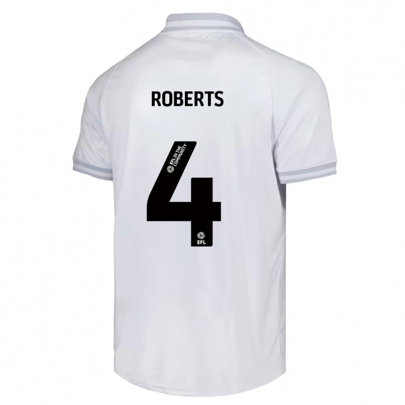 Danxen Kinderen Marc Roberts #4 Wit Grijs Zwart Uitshirt Uittenue 2025/26 T-Shirt
