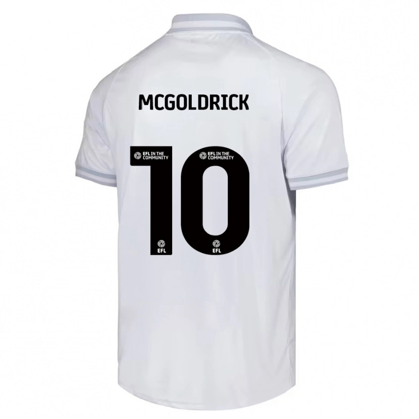 Danxen Kinderen David Mcgoldrick #10 Wit Grijs Zwart Uitshirt Uittenue 2025/26 T-Shirt