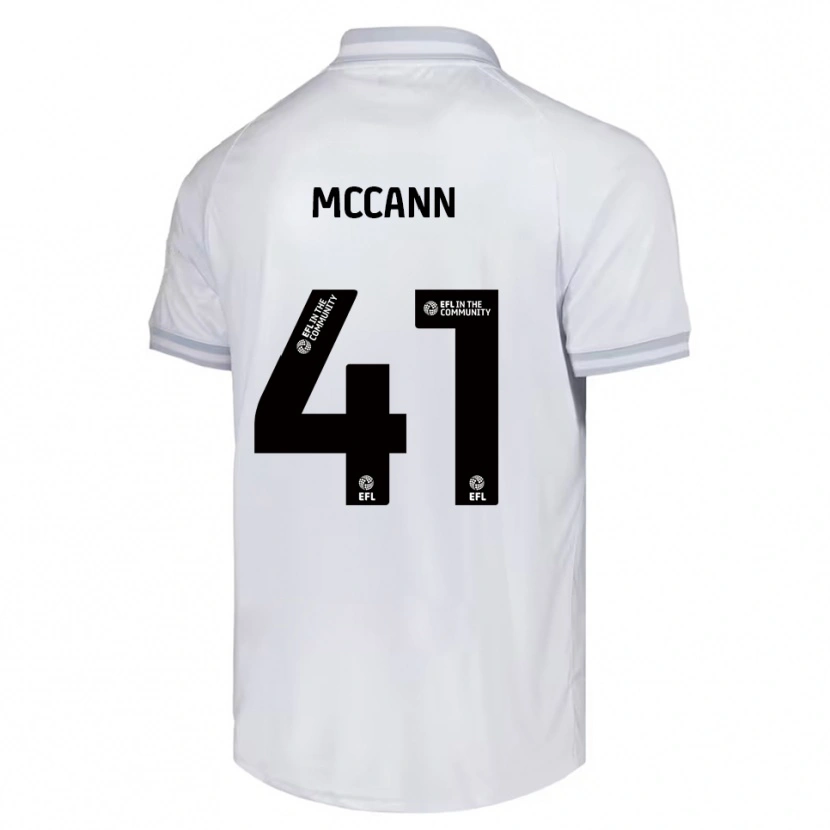Danxen Kinderen Bayley Mccann #41 Wit Grijs Zwart Uitshirt Uittenue 2025/26 T-Shirt