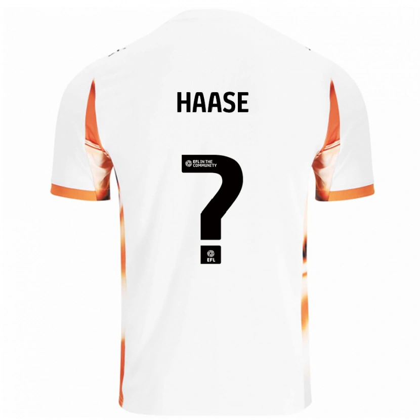 Danxen Kinderen Ally Haase #0 Wit Oranje Zwart Uitshirt Uittenue 2025/26 T-Shirt