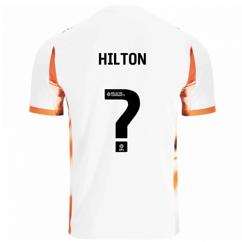 Danxen Kinderen Alexis Hilton #0 Wit Oranje Zwart Uitshirt Uittenue 2025/26 T-Shirt