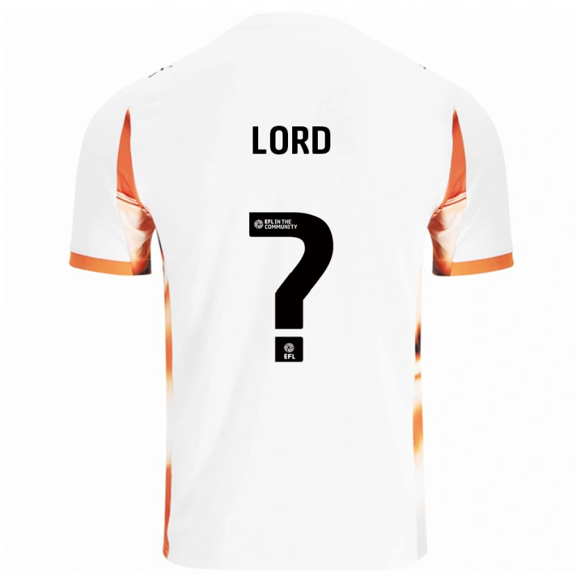 Danxen Kinderen Jessica Lord #0 Wit Oranje Zwart Uitshirt Uittenue 2025/26 T-Shirt